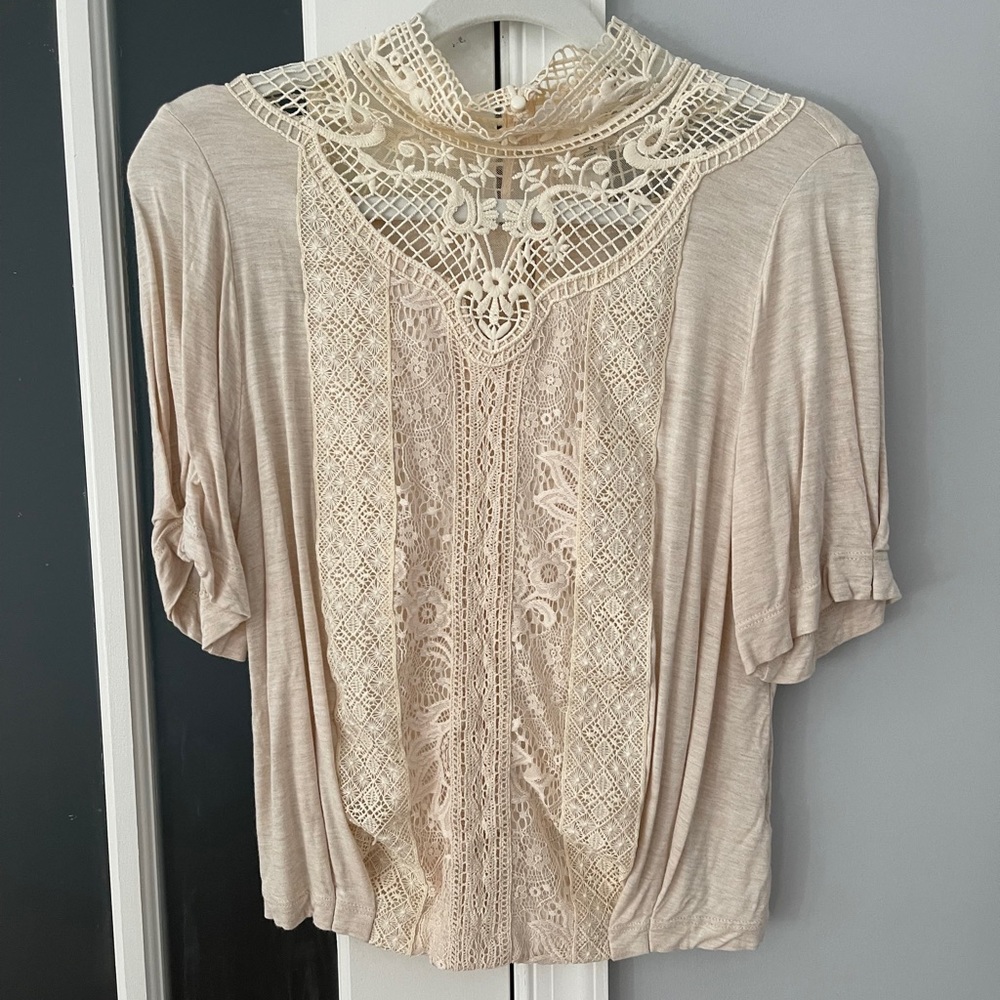 Ivory embroidered shirt